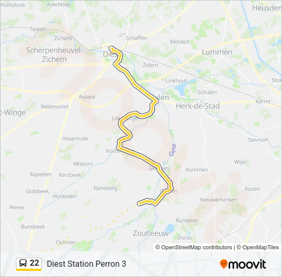 22 Bus Line Map