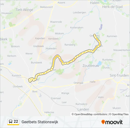 22 Bus Line Map
