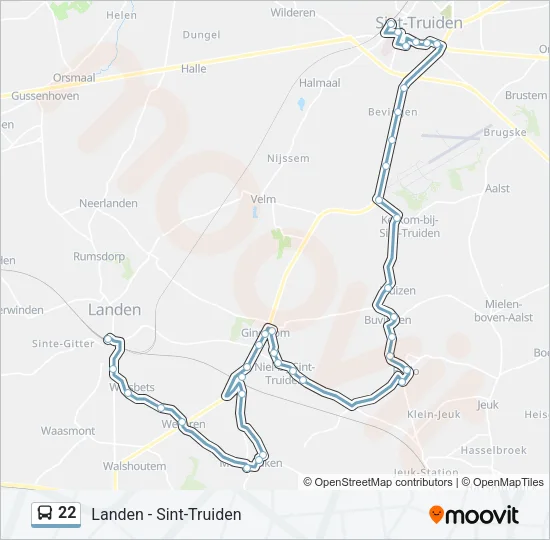 22 Bus Line Map