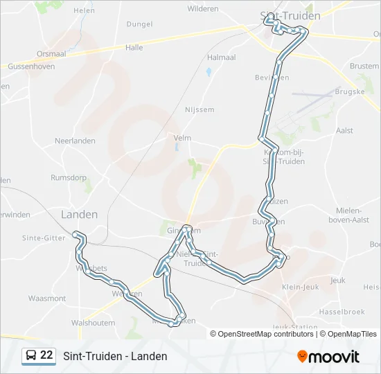 22 Bus Line Map
