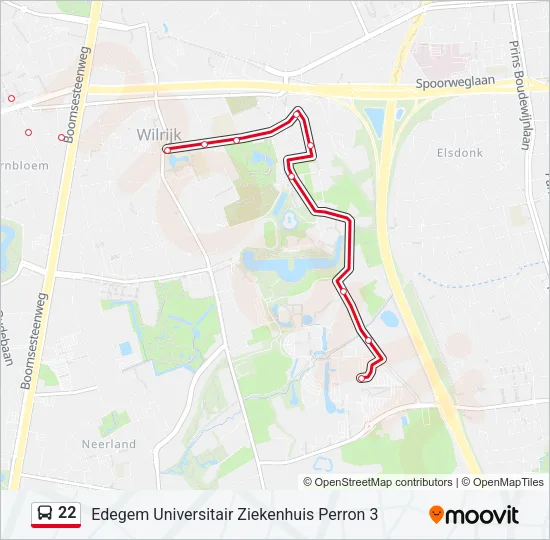 22 Bus Line Map
