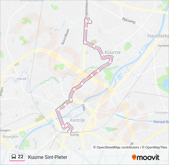 22 Bus Line Map
