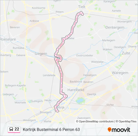 22 Bus Line Map