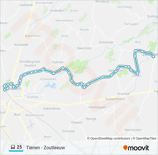 25 Bus Line Map