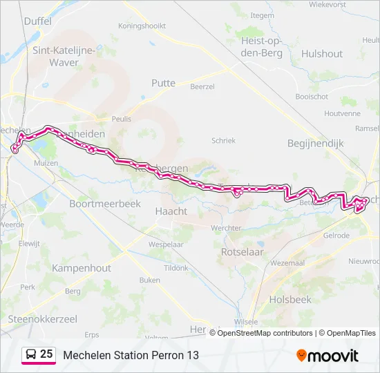 25 Bus Line Map