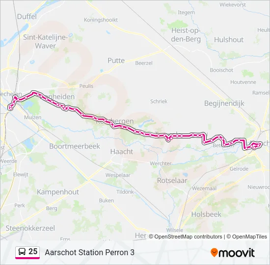 25 Bus Line Map