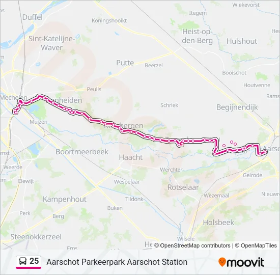 25 Bus Line Map