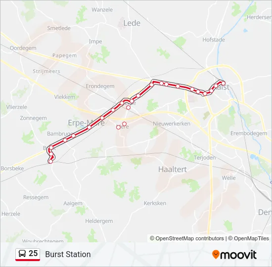 25 Bus Line Map