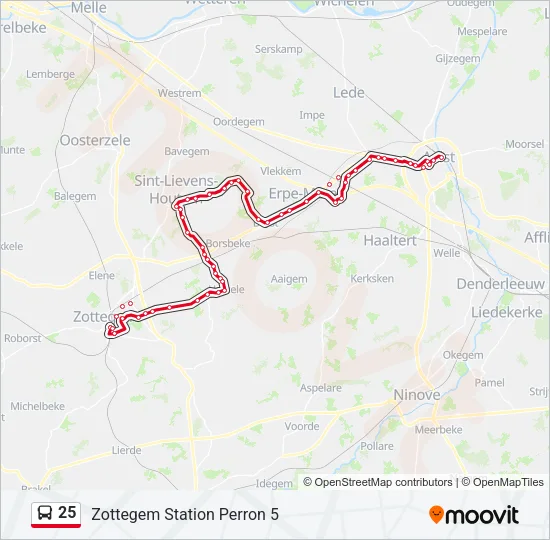 25 Bus Line Map