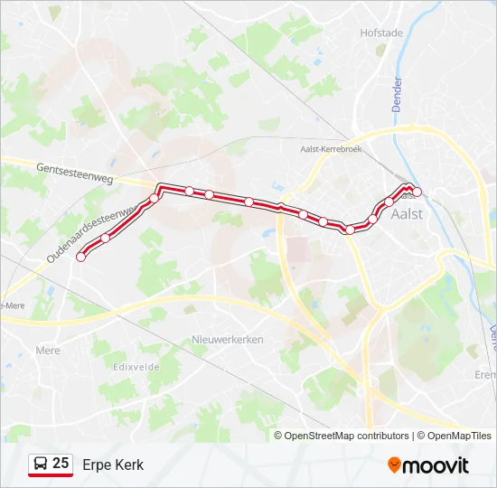 25 Bus Line Map
