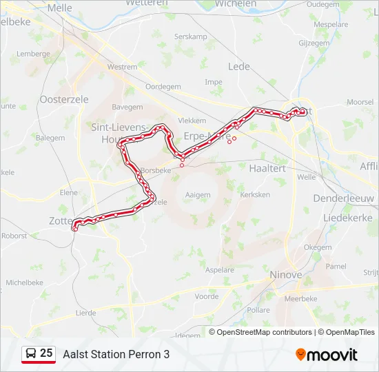 25 Bus Line Map