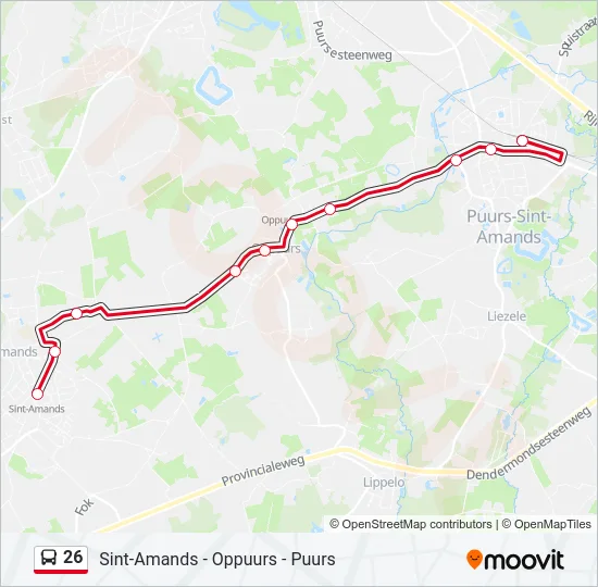26 Bus Line Map