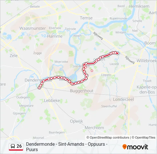26 Bus Line Map