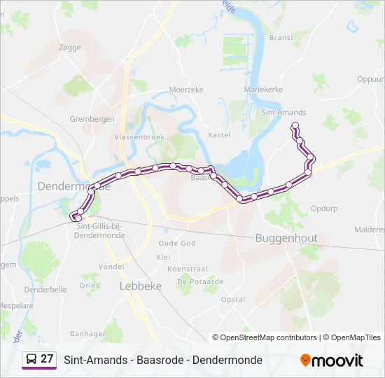 27 Bus Line Map