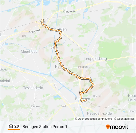 28 Bus Line Map