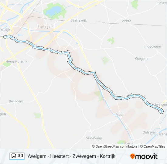 30 Bus Line Map