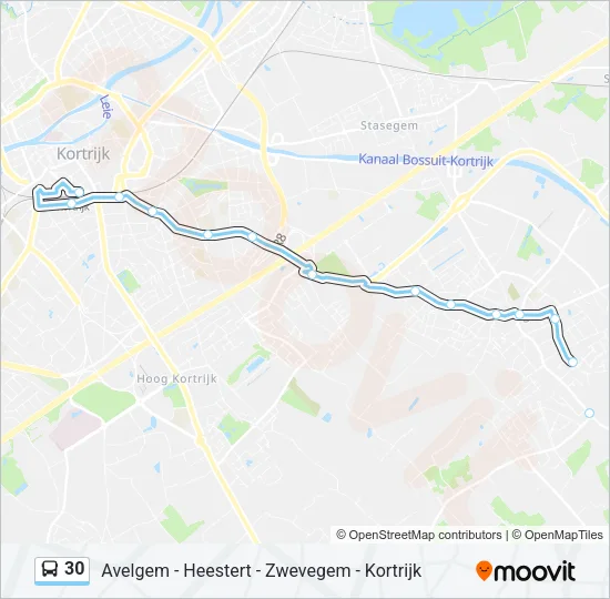 30 Bus Line Map