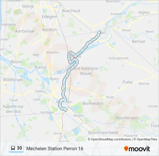 30 Bus Line Map