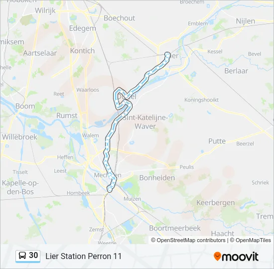 30 Bus Line Map