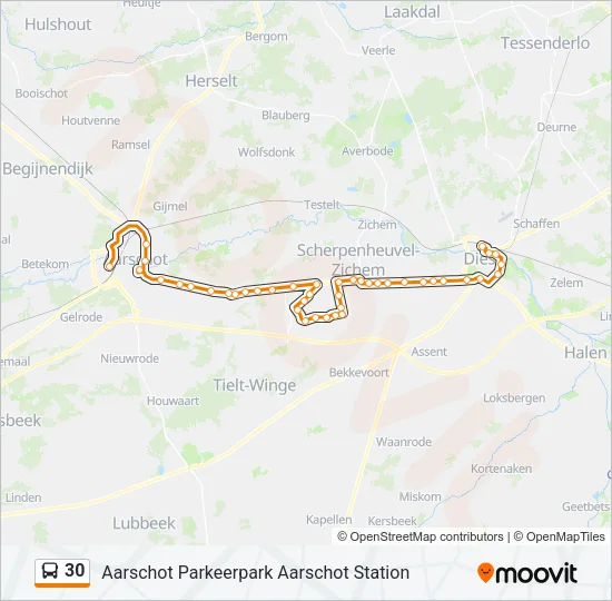 30 Bus Line Map