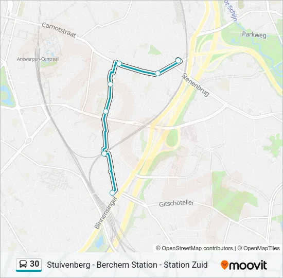 30 Bus Line Map
