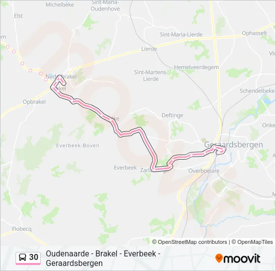30 Bus Line Map