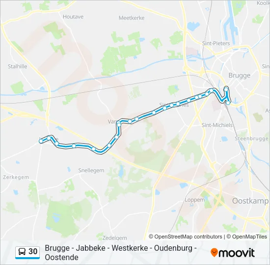 30 Bus Line Map