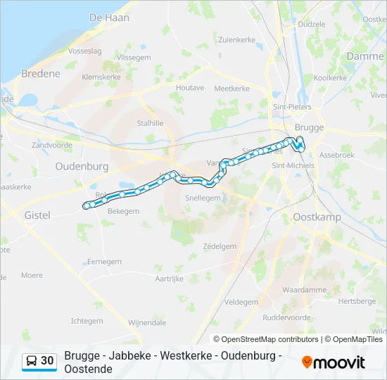 30 Bus Line Map