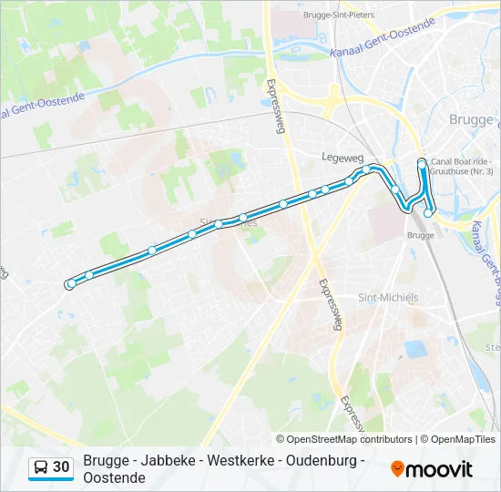 30 Bus Line Map
