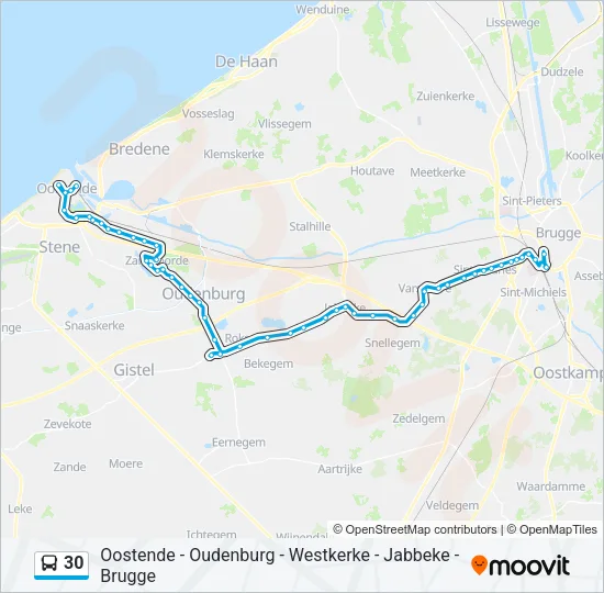 30 Bus Line Map