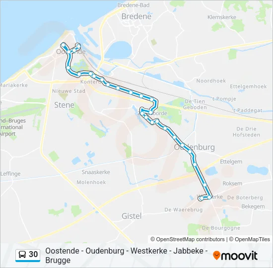 30 Bus Line Map