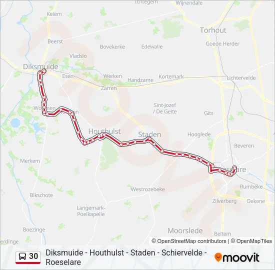 30 Bus Line Map