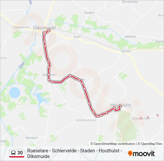 30 Bus Line Map