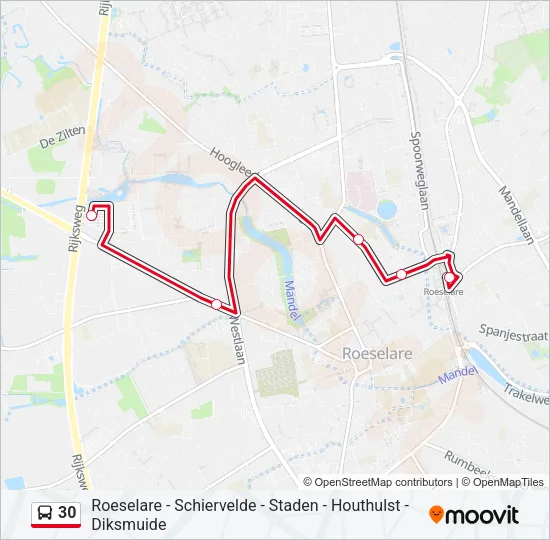 30 Bus Line Map