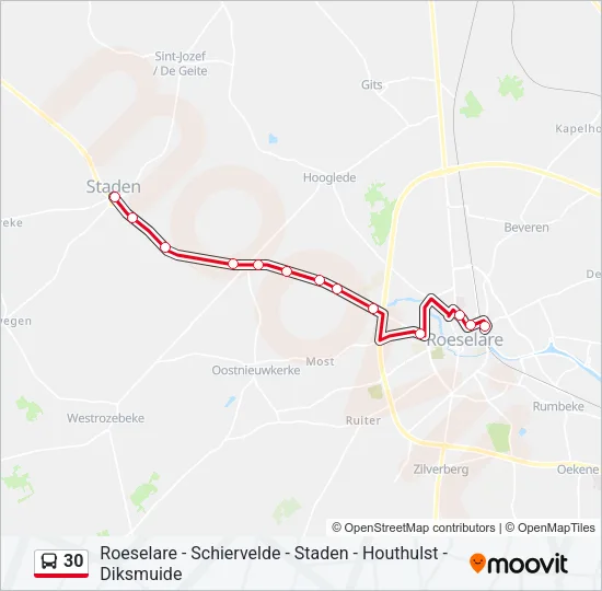 30 Bus Line Map