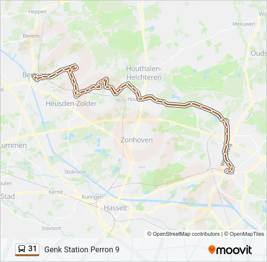 31 Bus Line Map