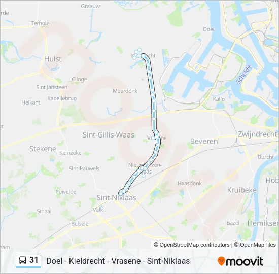 31 Bus Line Map