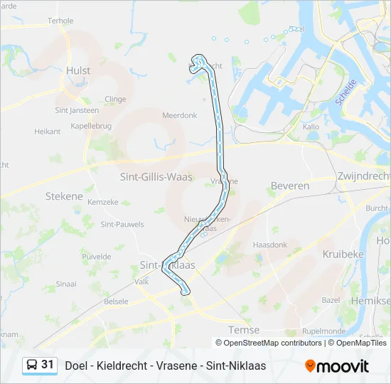 31 Bus Line Map