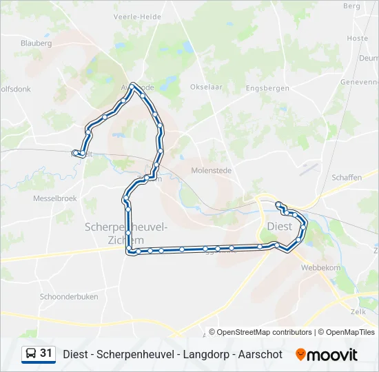 31 Bus Line Map