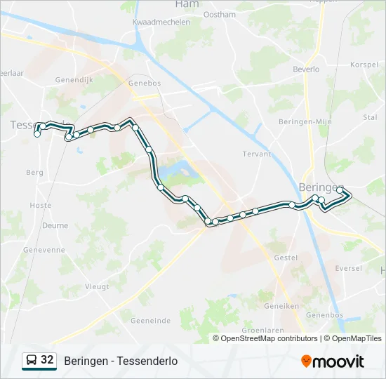 32 Bus Line Map
