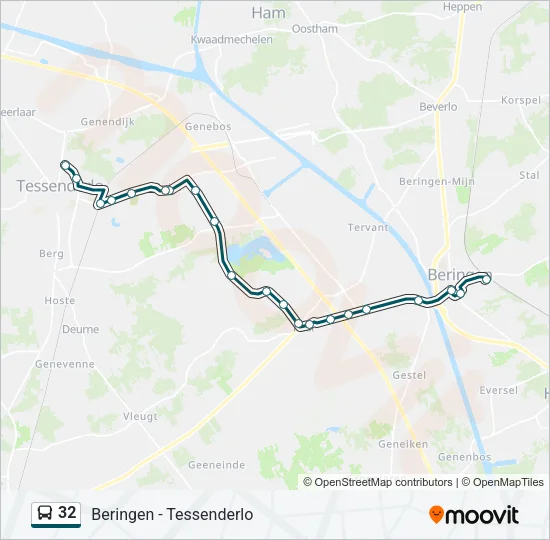 32 Bus Line Map