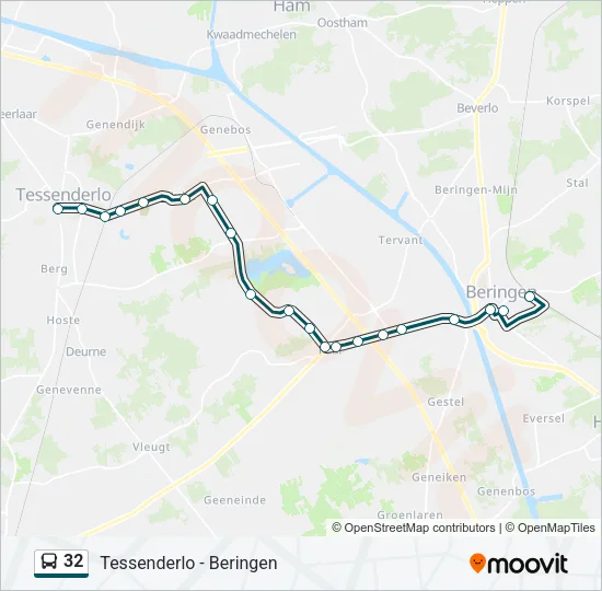 32 Bus Line Map