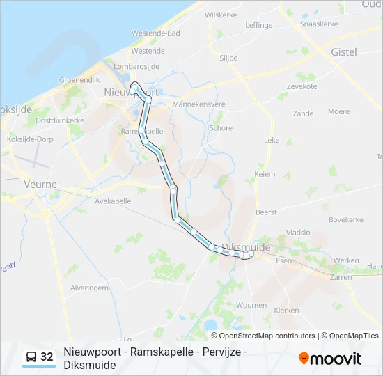 32 Bus Line Map