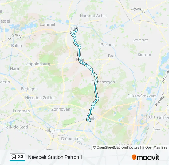 33 Bus Line Map