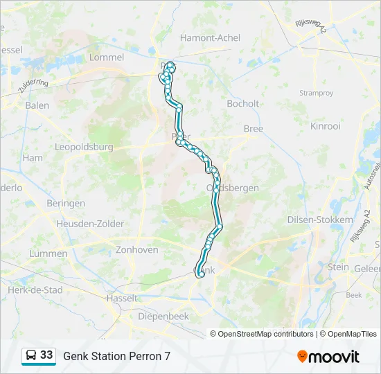 33 Bus Line Map