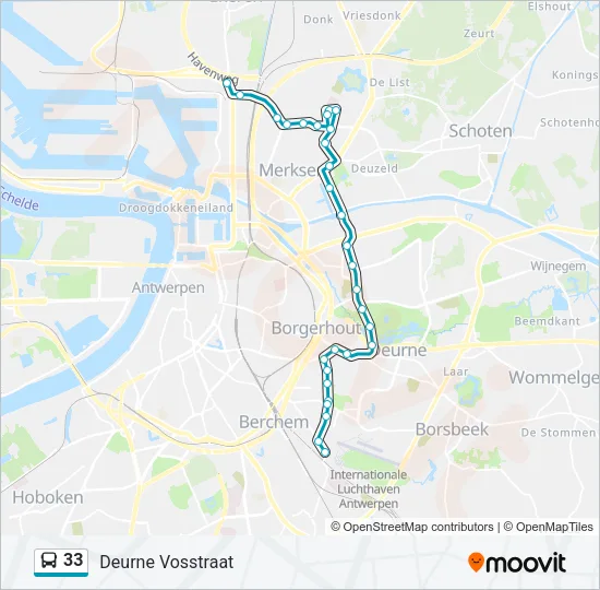 33 Bus Line Map