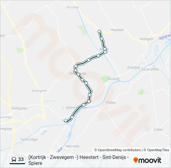 33 Bus Line Map