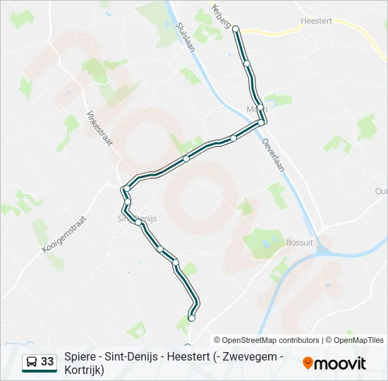 33 Bus Line Map