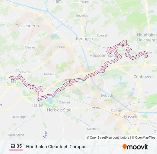 35 Bus Line Map