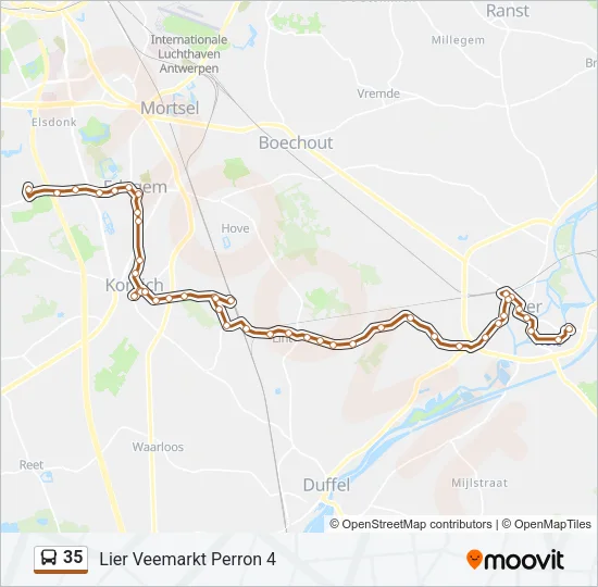 35 Bus Line Map